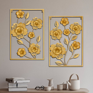 Y458 décorations murales modernes en métal <span class=keywords><strong>salon</strong></span> fond pendentifs <span class=keywords><strong>décoration</strong></span> <span class=keywords><strong>murale</strong></span> lumière luxe créatif fer suspendu - Product Image 2