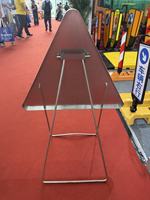 Señal de Advertencia Reflectante para Obras Viales con Soporte de Aluminio - Trípode Plegable para Control de Tráfico en Obras de Construcción