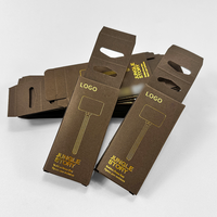 Boîtes rigides pliables en papier couché recyclable avec logo personnalisé, couleur café, pour cadeaux alimentaires, électronique grand public, cartons à crochet
