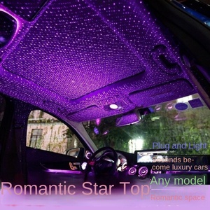 USB <span class=keywords><strong>LED</strong></span> chiếu hiện đại bầu trời đầy sao nội thất nhịp điệu Trần cho phòng ngủ sửa đổi ABS Vật liệu pin-powered xe Tính năng - Product Image 2