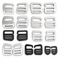 Boucle en aluminium de 25 mm pour sangle, ajusteur de sangle en métal plat léger, boucle ondulée pour sangles de compression de sac à dos tactique