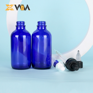 MOQ bajo Botella Boston de vidrio negro 20ml 100ml con tapas cuentagotas Aprobado por La FDA para gotas nasales médicas - Product Image 1