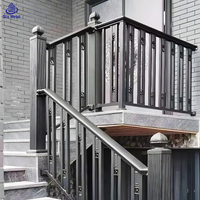 Rampe tubulaire en aluminium décorative pour extérieur, balustrade de jardin pour villa, cour, terrasse, extérieur résidentiel