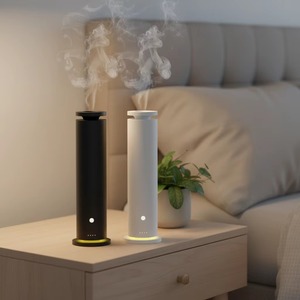Gift Sets and <b>Presents</b> Matt Surface Waterless Home Fragrance Tower Aroma Diffuser with Remote Control and Elegant Light - Product Image 1