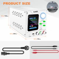 Alimentation à découpage de laboratoire KUAIQU SPPS-D1203S 24V 60V 120V pour réparation de téléphones, recharge de batteries, enseignement scolaire et test d'appareils LCD