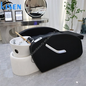 KISEN Bac à shampoing multifonctionnel automatique avec massage électrique et lit de spa capillaire pour salon de coiffure - Product Image 1