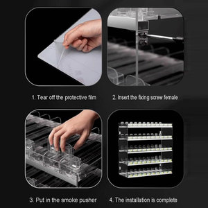 Étagère à cigarettes en acrylique murale personnalisée, présentoir à cigarettes de comptoir, organisateur d'étagères, poussoirs transparents, présentoir portable - Product Image 2