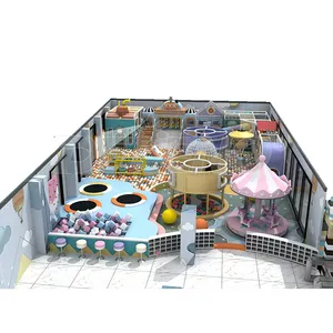 Commercial Kids Play Equipment Castle Theme Amusement Parks Indoor Playground With Slide For Sale