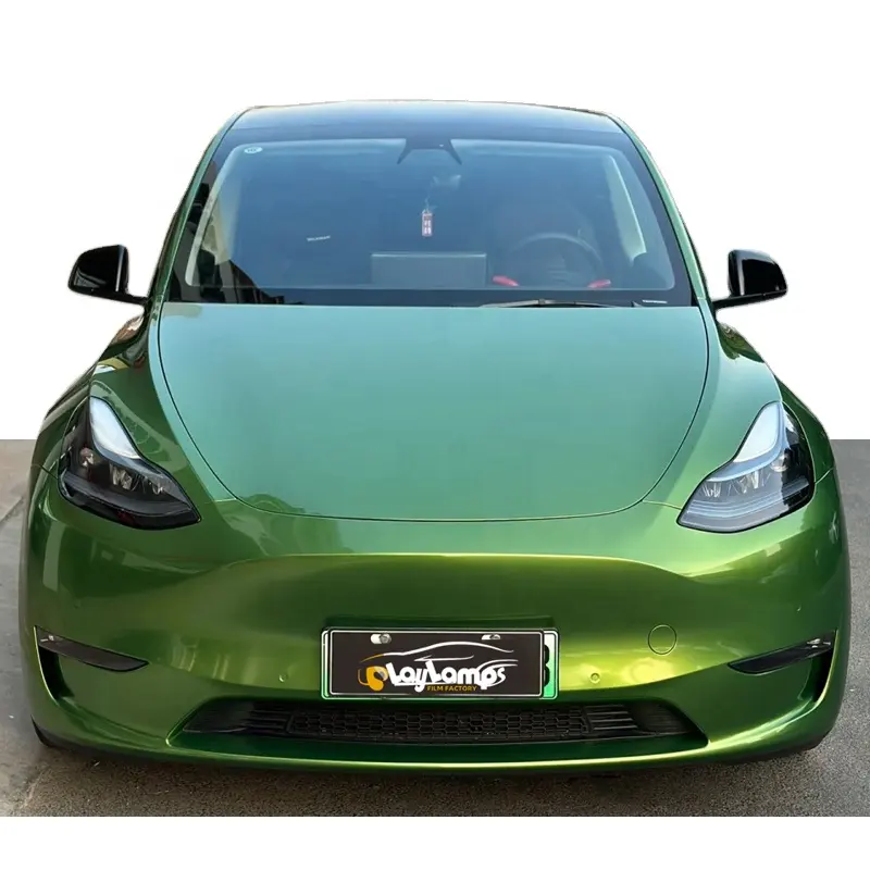 منتجات جديدة ملصق PVC للهيكل للسيارة فائق اللمعان معدني من نوع المانبا الأخضر طلاء السيارة غشاء حماية للتفاف
