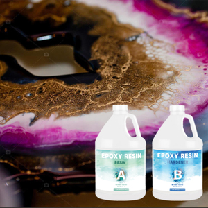 Kit de résine époxy de haute qualité 1 gallon/set, résistant au jaunissement, transparent comme du cristal, pour moulage et revêtement. - Product Image 2