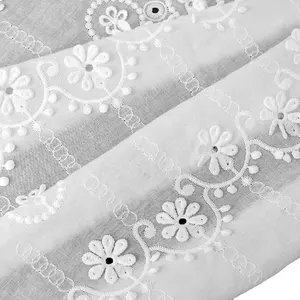High quality small fresh d flower embroidery fabric lace for garment