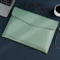 Carpeta de Archivos A4 de Gran Capacidad, Bolsa para Portátil, Personalizable, de Cuero PU, con Asa, Organizador de Documentos