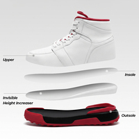 Vente en gros usine Baskets de running décontractées pour hommes en cuir de vachette de haute qualité, rehaussantes, augmentant la taille de 10 cm