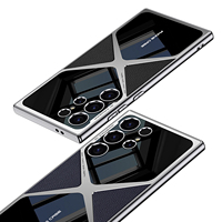 2024 pour Galaxy S23 S24 Ultra Case S25 Protection ultra originale PC Cover PU Leather Hypersonic Design Storage S25 ultra case