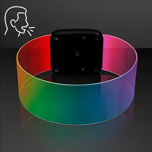 Led Verstelbare Magneet Armband Tpu Licht Knipperende Armband Geluid Geactiveerde Verlichting Armband Voor Feest En Concert