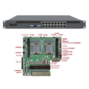 เซิร์ฟเวอร์เราเตอร์แบบซอฟต์แวร์ Multi-WAN รองรับ CPU คู่ ขนาด 1U สำหรับติดตั้งในแร็ค คอมพิวเตอร์อุตสาหกรรม 44 คอร์ เกตเวย์ Linux/Ubuntu/CentOS 100G10G พร้อมพอร์ตออปติคอล สำหรับเวิร์กสเตชัน - Product Image 1