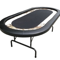 Tables de poker professionnelles de haute qualité, personnalisées, de luxe, 96 pouces, très vendues, avec éclairage LED, pour 10 joueurs
