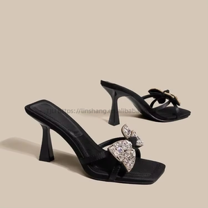Sandales d'été de haute qualité à plateforme épaisse et imperméable, mules à talons pour femmes, motif floral - Product Image 1
