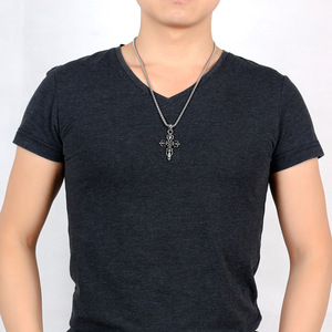 yunnique Stainless Steel <b>Cross</b> Pendant Necklace Unisex Party Jewelry Geometric Design GZYP-0535 - Product Image 4