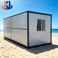 Maison conteneur pliable, structure en acier, panneau sandwich EPS, design respirant, coupe-vent, pour construction, bureau, hôtel