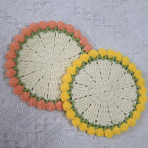 Posavasos <span class=keywords><strong>de</strong></span> Ganchillo Hechos a Mano, Diseño Nuevo 2025, para Exportación - Product Image 1