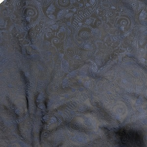 Nais New <span class=keywords><strong>Polyester</strong></span> Màu Đen Với Hải Quân Trắng Màu Xanh Trừu Tượng Dot Dòng Hướng Dương Nổi Lá Thiết Kế Thổ Cẩm Vải Jacquard Vải - Product Image 5