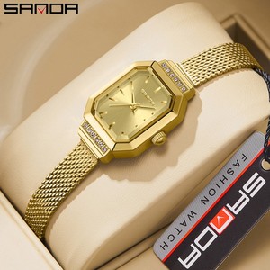 นาฬิกาข้อมือผู้หญิง Sanda 1127 รุ่นวินเทจหรูหรา ทรงแปดเหลี่ยม ดีไซน์มินิมอล กันน้ำ ใช้กลไกควอตซ์ เหมาะสำหรับการเดินทาง - Product Image 4