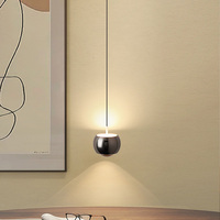 Lustre LED nordique moderne pour chambre à coucher, luminaires suspendus dorés et noirs, fil télescopique, lampe suspendue décorative pour salle à manger, restaurant, bar
