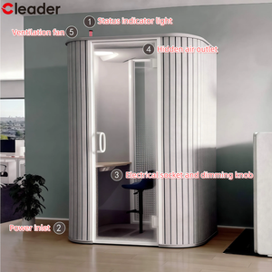 Cabine de bureau insonorisée en acier de qualité supérieure, cabine de change et vestiaire pour villa et hôtel - Product Image 4