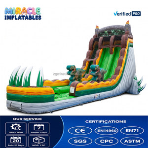 Tobogán Acuático Inflable Comercial de Alta Resistencia con PVC Reforzado, Tobogán Doble Antideslizante para Parques Acuáticos, Hoteles y Resorts - Product Image 1