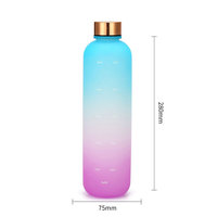 Bouteille d'eau en plastique sans BPA grande capacité, vente en gros d'usine, avec échelle de temps personnalisée, pour fitness et cyclisme, avec logo