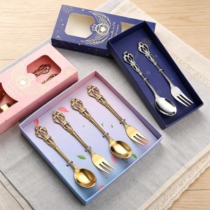 Cubiertos Dorados con Cuchillos para Carne, Juego de Cubiertos de Acero Inoxidable para el Hogar, Bodas y Restaurantes - Product Image 2