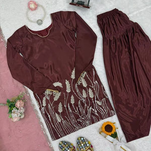 Foux Gorgette tela de rayón moderna de alta calidad Salwar Kameez nivel moderno Orgnza seda para ropa de fiesta india y paquistaní - Product Image 1