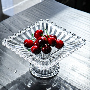 Assiette à fruits, à collation, à dessert, en <span class=keywords><strong>verre</strong></span>, style nordique, avec pied, prix d'usine, vente chaude - Product Image 5