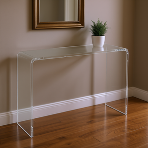 Acrylic Console <b>Table</b> 38.2x15x29.3 Inch <b>Clear</b> Transparent Modern Design for Foyer Living Room - Product Image 2