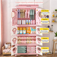 Armoire de Rangement Moderne en Plastique Pliable pour Vêtements d'Enfants, Organisateur de Placard pour Chambre de Bébé et Enfants