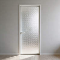 Porte intérieure battante en aluminium sur mesure, porte de séparation de pièce en verre gris teinté