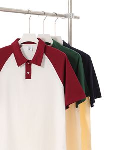 Produttori di Abbigliamento, Nuovi Arrivi Estivi Personalizzati, T-Shirt con Collo a Polo in 100% Cotone, Maniche Corte, 200 Grammi, Design Color Block <span class=keywords><strong>per</strong></span> Uomo - Product Image 5