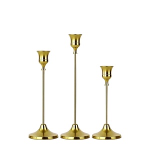 Romadedi – Ensemble de 6 bougeoirs décoratifs en métal doré brillant pour cheminée, manteau de cheminée, table à manger, mariage, maison - Product Image 1