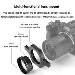 Objectif macro HD <span class=keywords><strong>NEEWER</strong></span> LS-40 43 mm, distance de travail de 5 à 15 cm, filetage de filtre de 49 mm, monture à fixation rapide pour objectifs téléobjectifs - Product Image 3