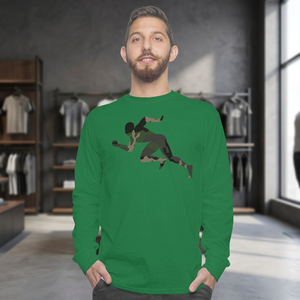 T-shirt de sport camouflage à manches longues pour homme, léger, personnalisable, idéal pour la course et le fitness – Collection Automne - Product Image 3