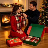 Boîte à cadeaux pliable personnalisée pour Noël, boîte en carton en forme de sapin de Noël pour l'expédition de vêtements et de cadeaux de Noël