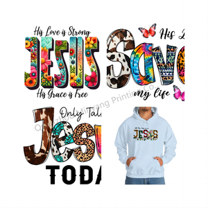 Jésus fer sur patchs de transfert croix dieu fer sur vinyle décalcomanies pour jean <span class=keywords><strong>Christ</strong></span> jésus papillon tournesol transfert autocollants - Product Image 1