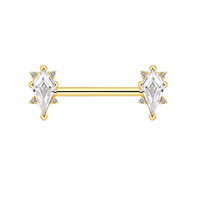 Piercing Stories Anneaux de téton en or massif 14K motif cerf-volant, bijoux de piercing corporel