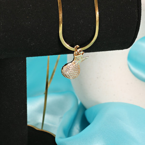 Collier Pendentif Lapin Mignon <span class=keywords><strong>Diamant</strong></span>é en Acier Titane Chaîne Serpent Anti-Décoloration Minimaliste pour Femme – Idéal Cadeau d'Anniversaire – Vente Flash - Product Image 5