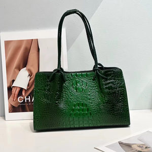 2024 nuevo bolso de cuero de lujo rígido con relieve de cocodrilo de gran capacidad-Bolso de hombro y axila de moda para <span class=keywords><strong>mujer</strong></span> - Product Image 3