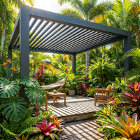 Pérgola Bioclimática Moderna con Sistema de Techo de Aluminio para Jardín, Villa, Espacio Comercial, Fabricante y Proveedor Personalizado