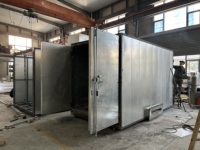 Four de séchage à convection à air chaud, machine industrielle de traitement thermique pour le durcissement de poudres, pour le travail du bois et les panneaux MDF