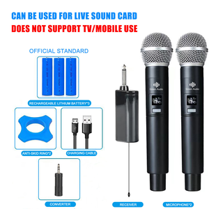 GAW-58B di vendita calda Plug and Play microfono Wireless con ricevitore per il canto, KTV, Performance ed eventi - Product Image 2