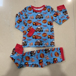 Set Pigiama in Bambù 2 Pezzi con Stampa Occidentale, Scatola Misteriosa, Pigiami in Bambù per Bambini, Abbigliamento da Notte, Completo per Ragazzi - Product Image 5